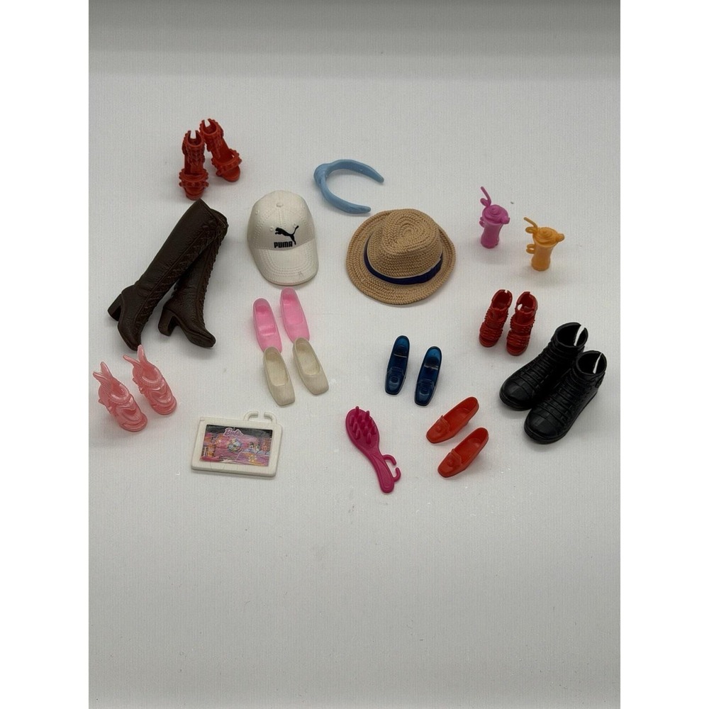 Vintage Lot Of Barbie Doll Accessories/Hats/ Shoes